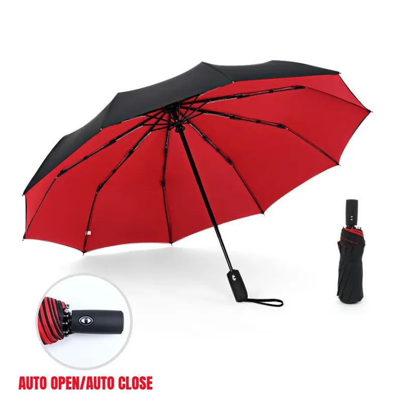 Parasol Umbrella Large - Winddichter, doppelschichtiger, beständiger Regenschirm, vollautomatisch, für