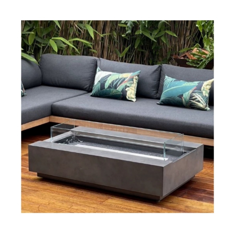 Outdoor Furniture With Fire Pit - Moderner Corten-Stahl-Gasfeuerkorb für den Außenbereich –