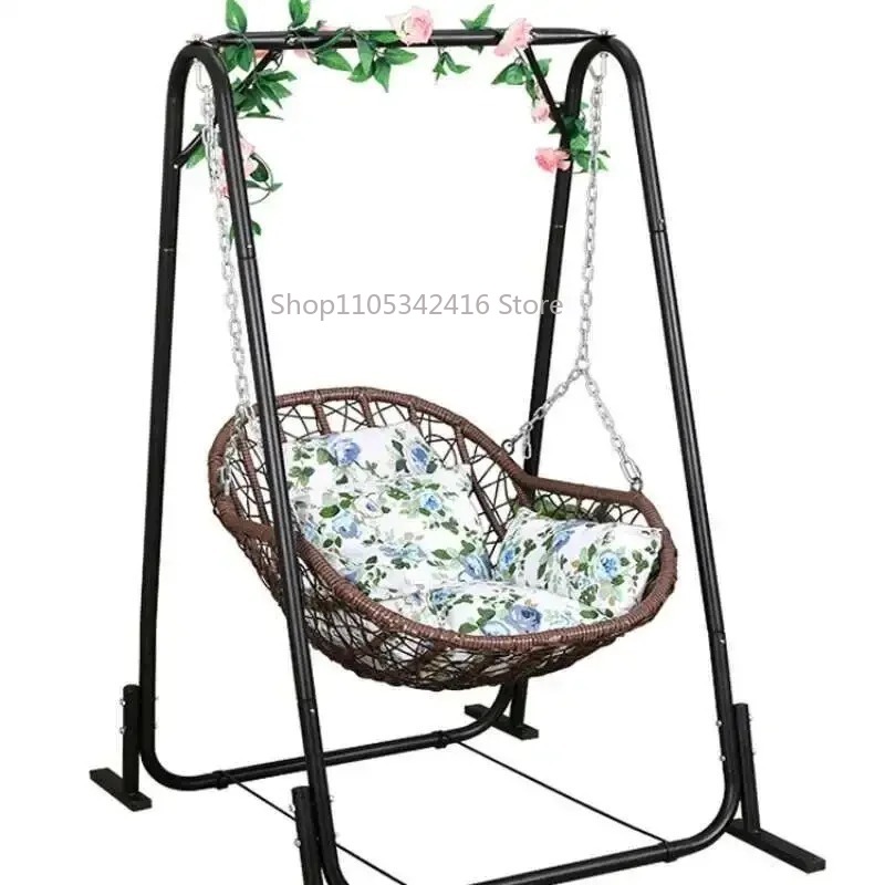 Outdoor Furniture Rattan - Einzelner Rattan-Hängekorbstuhl für Kinder, Schaukelstuhl für