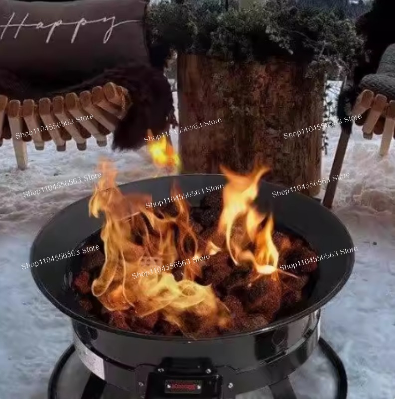 Outdoor Furniture With Fire Pit - Tragbare Propan-Feuerstelle 58.000 BTU Outdoor-Gasfeuerschale mit