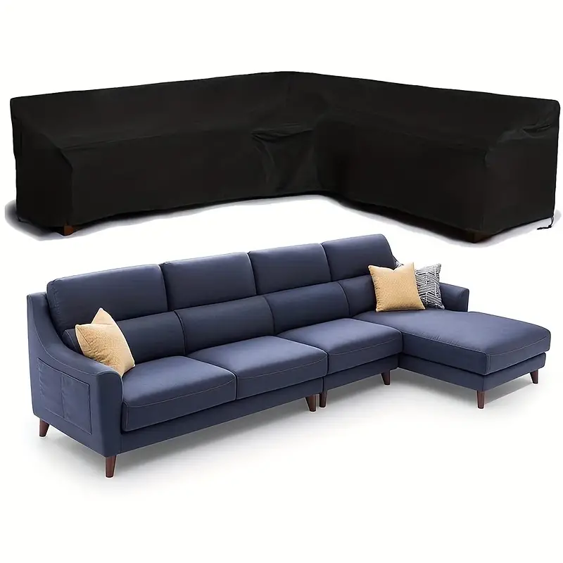 Outdoor Furniture Rattan - UV-Beständige L-förmige Möbelabdeckung Mehrzweck-Outdoor-Rattan-Sofa-Abdeckung Wetterfester Staubschutz