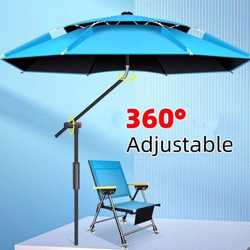 Parasol Umbrella Large - 2,0-2,6 M Blau Angeln Regenschirm Outdoor
