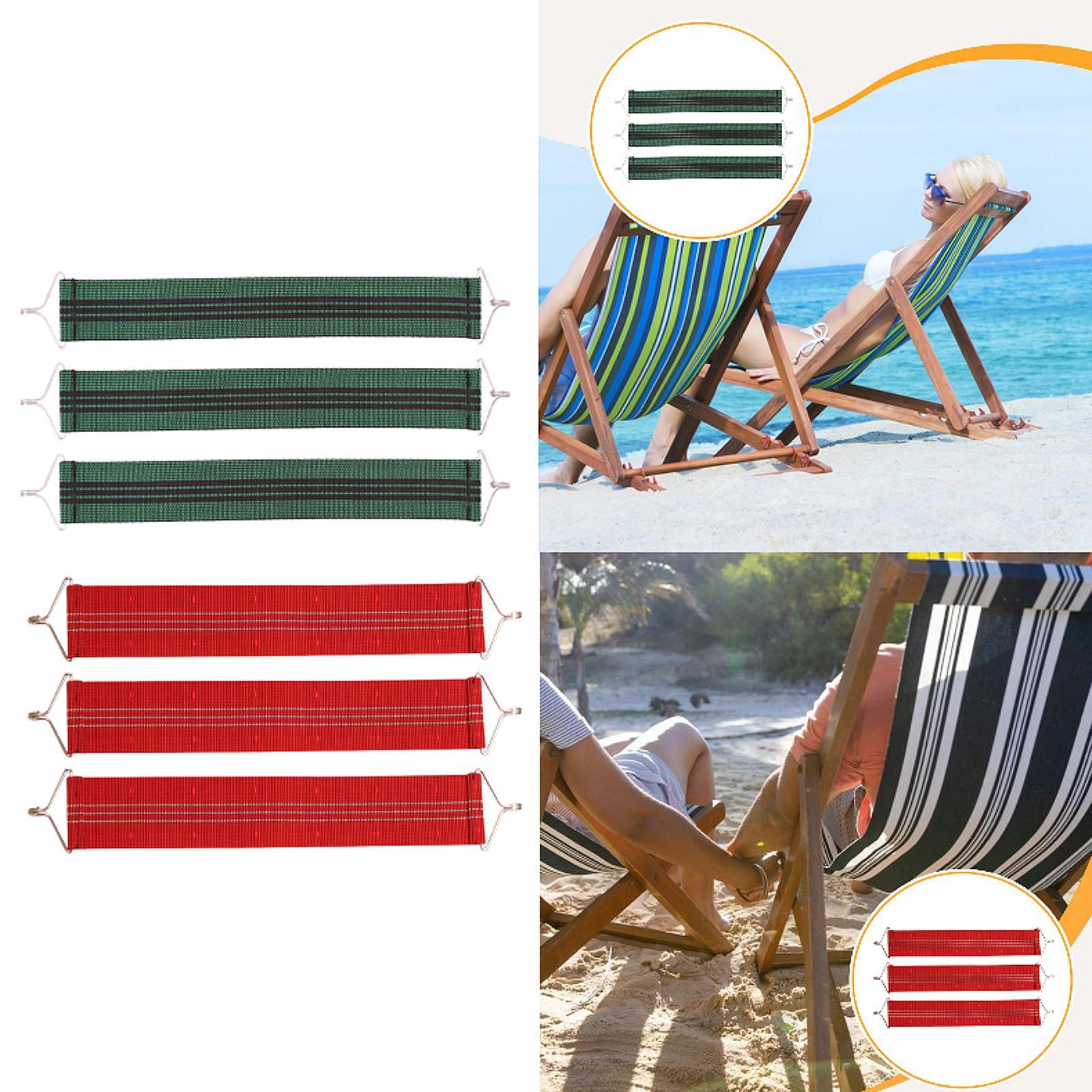 Outdoor Furniture Upholstery - 3-teilige Ersatzschnüre für Terrassenstühle, Liegestühle, Verstärkungsgurte