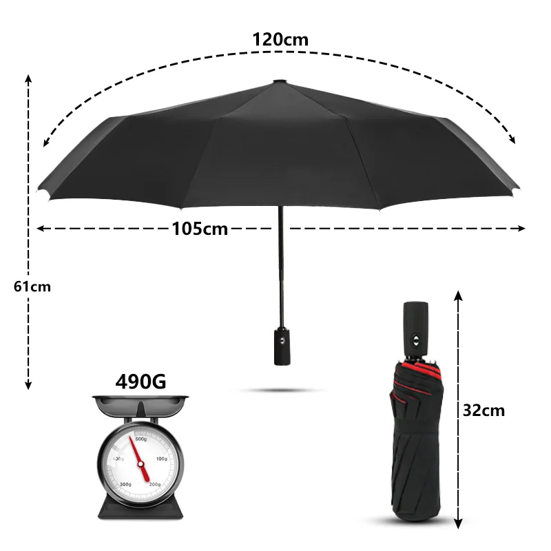 Winddichter, doppelschichtiger – Parasol Umbrella Large Bewertung und Preis