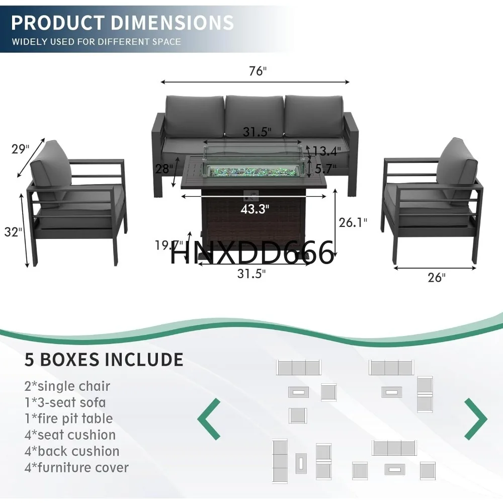 Gartenmöbel-Set mit Feuerstell – Outdoor Furniture With Fire Pit Bewertung und Preis