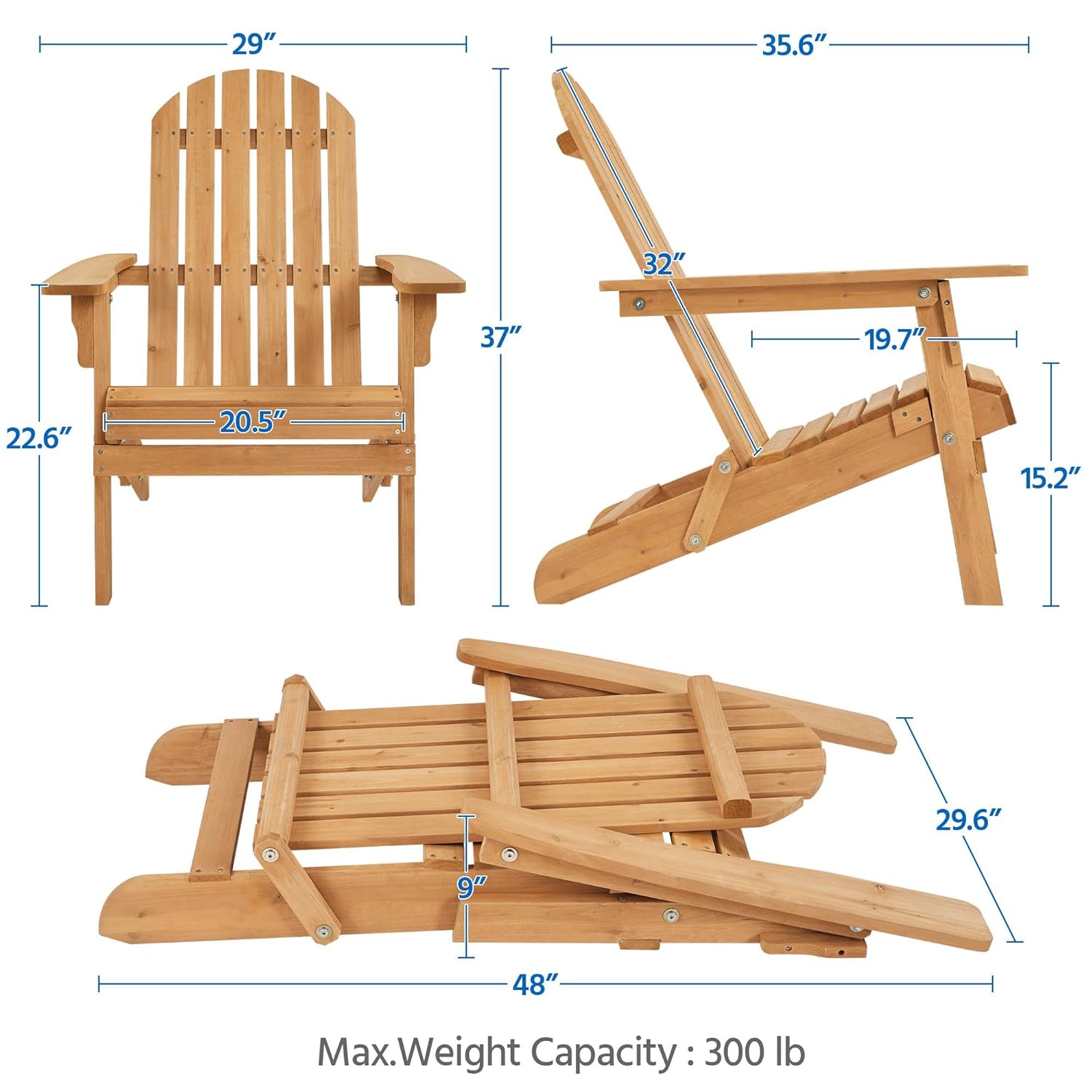 Klappbarer Adirondack-Stuhl, 2 – Outdoor Furniture With Fire Pit Bewertung und Preis