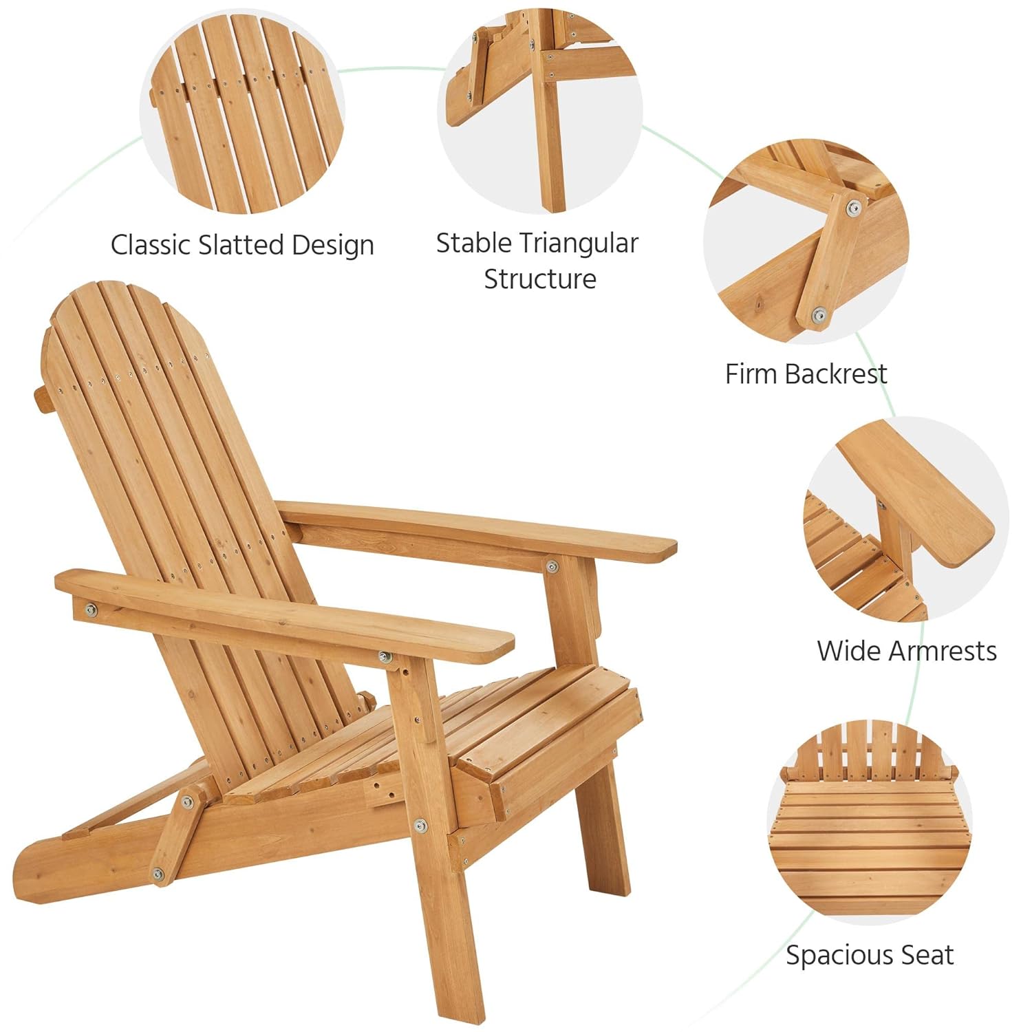 Klappbarer Adirondack-Stuhl, 2 – Outdoor Furniture With Fire Pit Bewertung und Preis