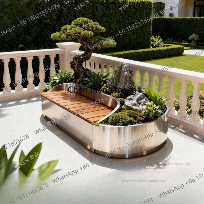 D80 Edelstahl-Blumenkasten-Sit – Outdoor Furniture Bench Bewertung und Preis