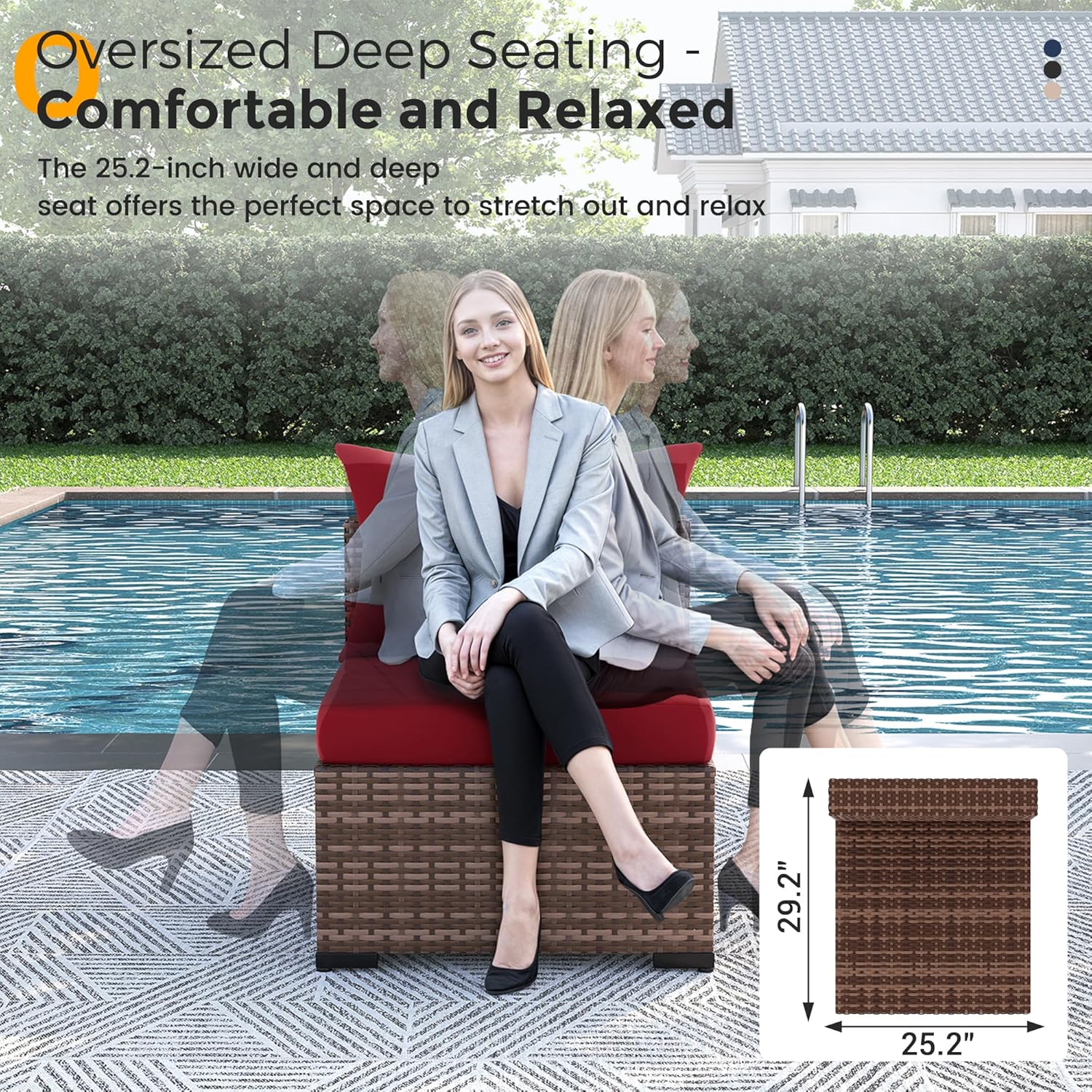 8-teiliges Allwetter-Rattan-So – Outdoor Furniture With Fire Pit Bewertung und Preis
