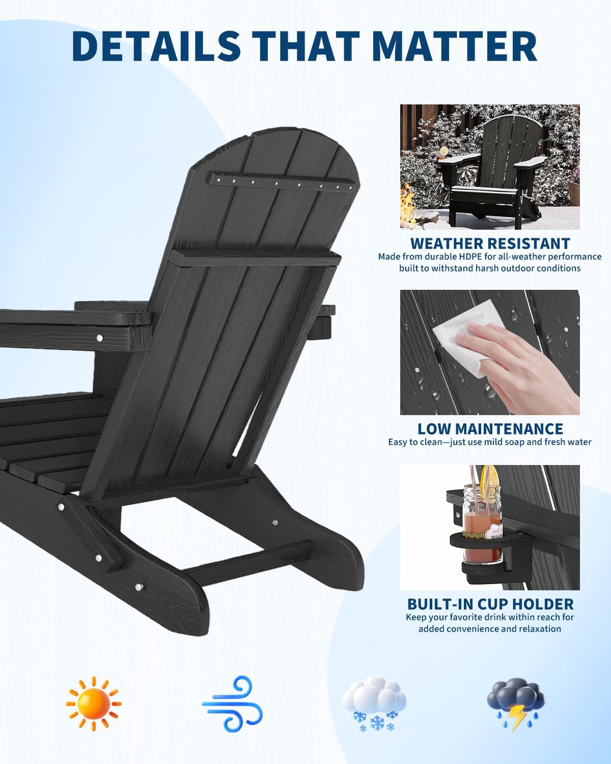 Klappbarer Adirondack-Stuhl au – Outdoor Furniture With Fire Pit Bewertung und Preis