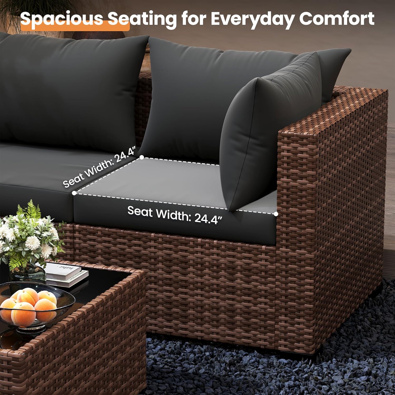 5-teiliges Outdoor-Sofa-Set mi – Outdoor Furniture With Fire Pit Bewertung und Preis
