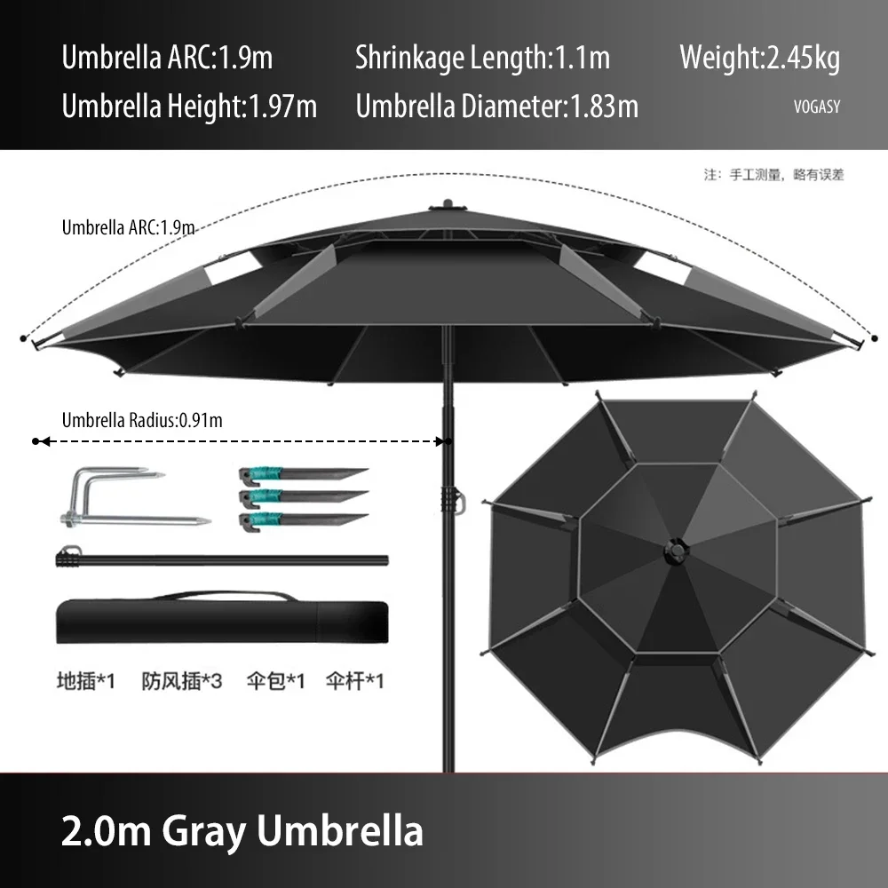 1 Stück Doppelschichtiger Falt – Parasol Umbrella Large Bewertung und Preis