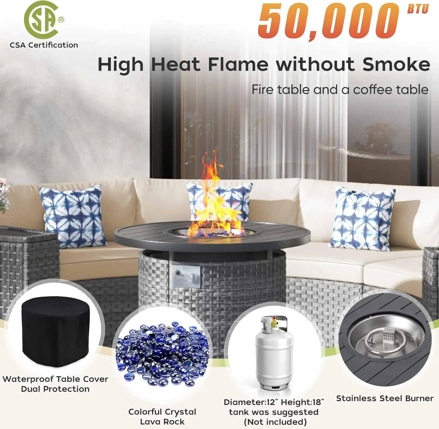 l Terrassenmöbel-Set mit 32-Zo – Outdoor Furniture With Fire Pit Bewertung und Preis
