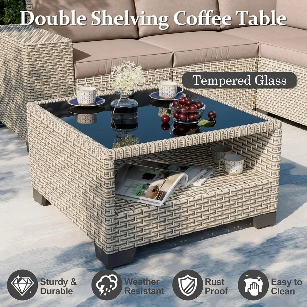 7-teiliges Outdoor-Terrassenmö – Outdoor Furniture With Fire Pit Bewertung und Preis