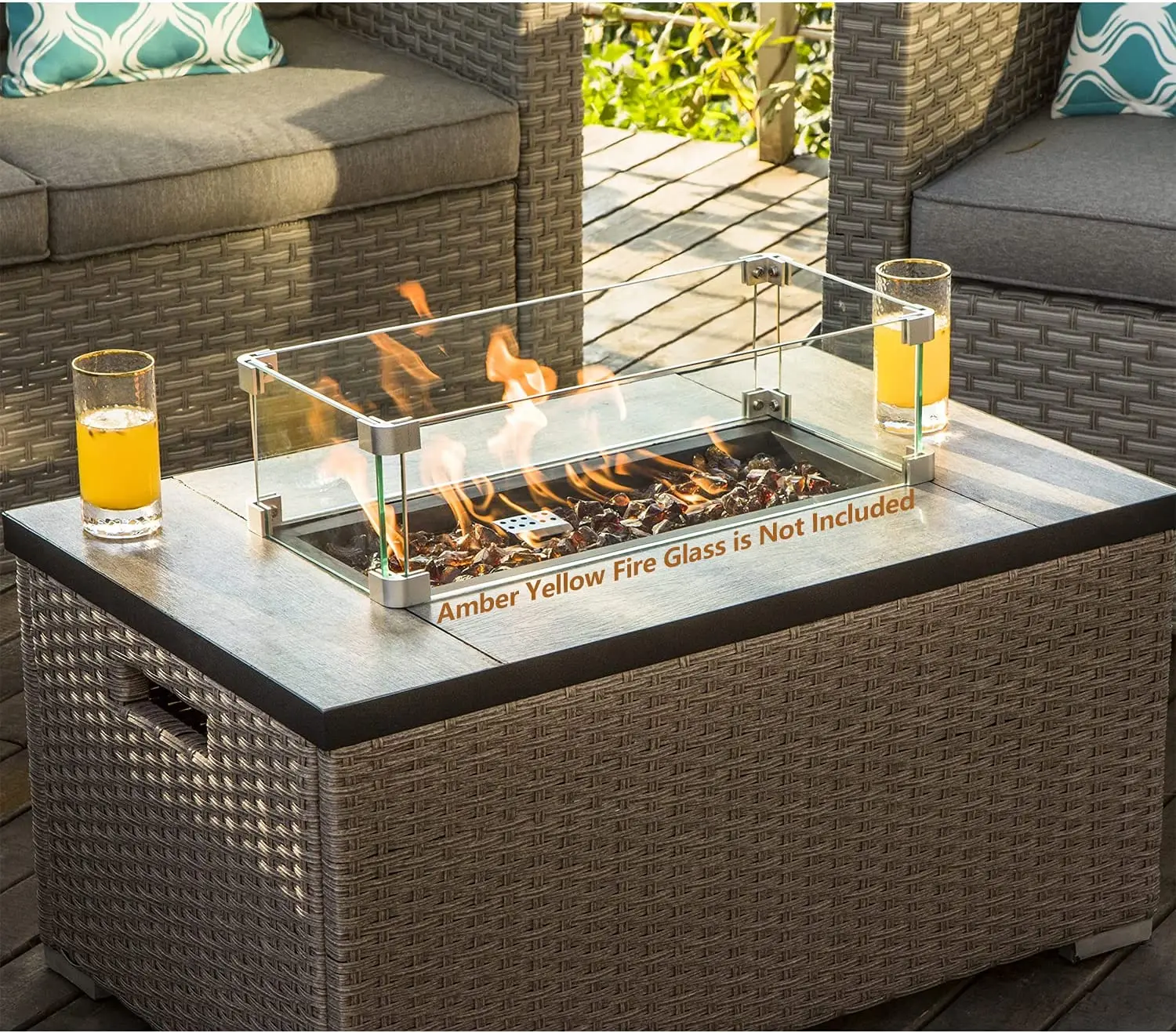 -Ganzmöbel 5-teiliges Sofa aus – Outdoor Furniture With Fire Pit Bewertung und Preis
