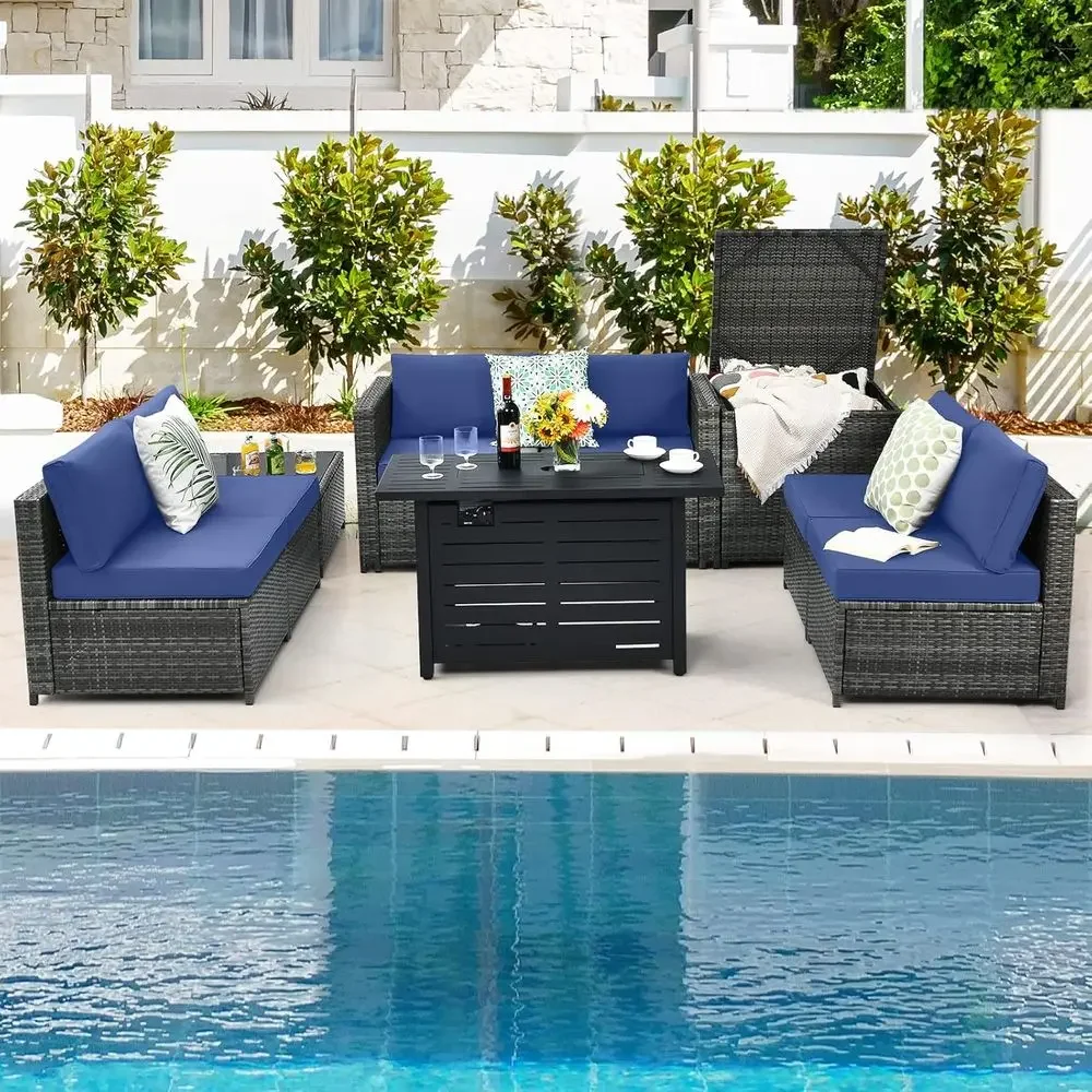 8-teiliges Outdoor-PE-Rattan-G – Outdoor Furniture Rattan Bewertung und Preis